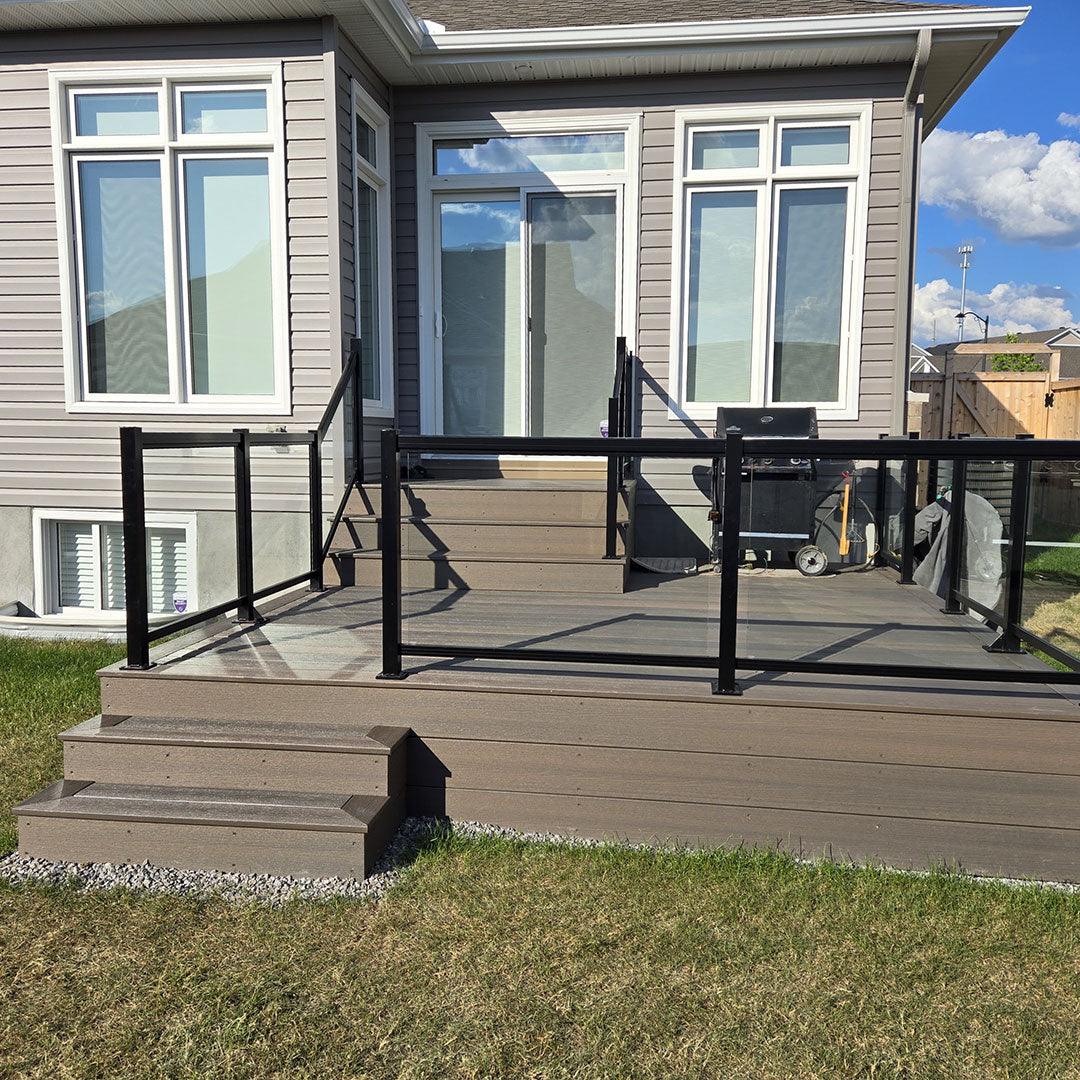 Aluminum Railing with Glass Panels - Deckify