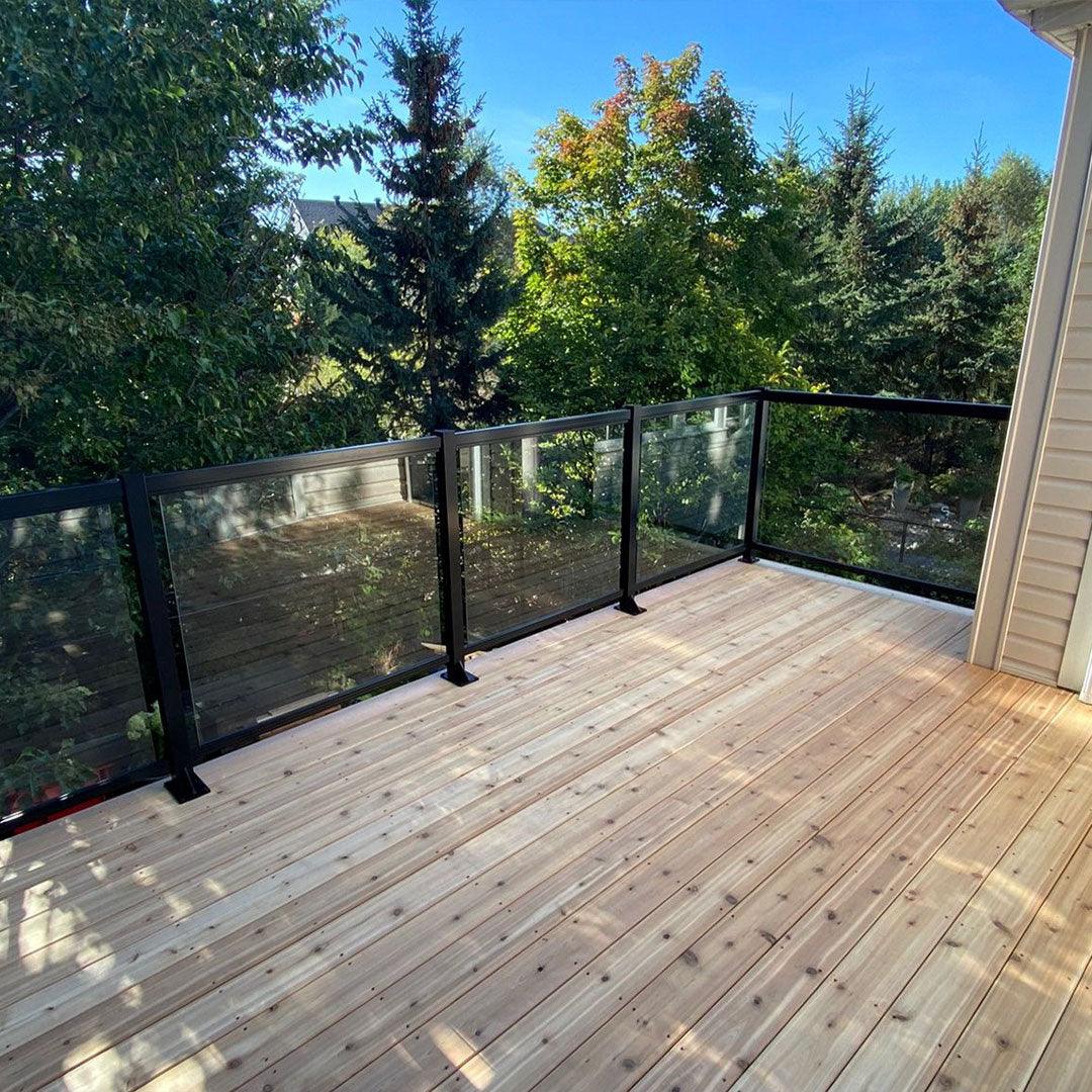Aluminum Railing with Glass Panels - Deckify