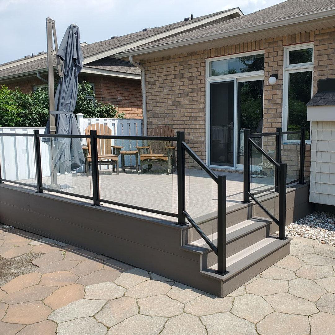 Aluminum Railing with Glass Panels - Deckify