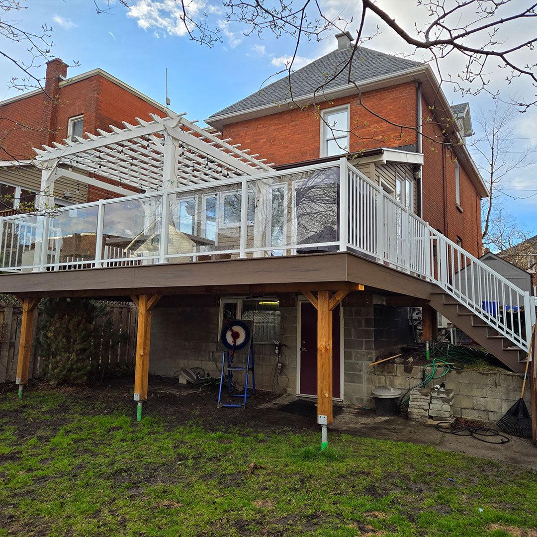 Aluminum Railing with Glass Panels - Deckify