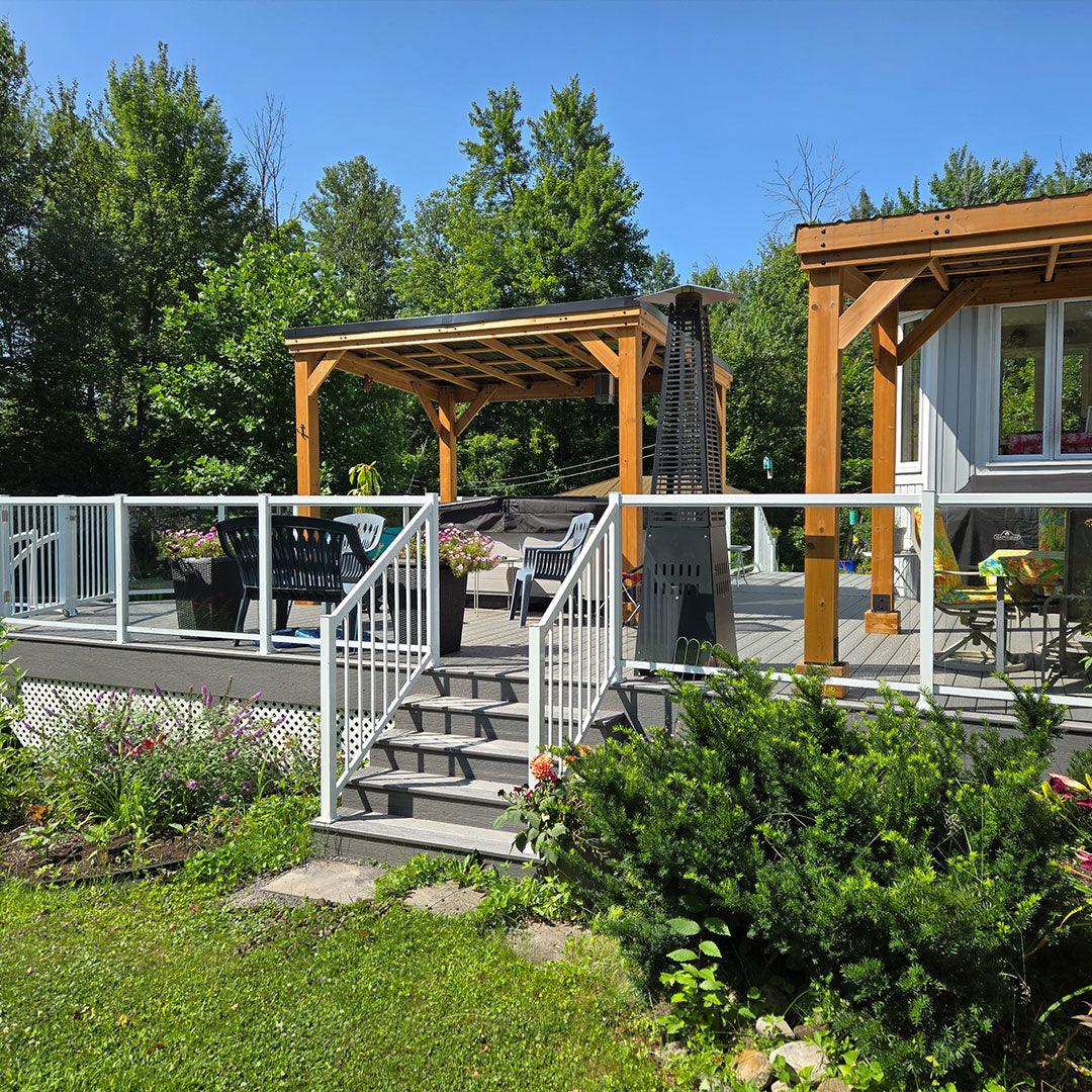 Aluminum Railing with Glass Panels - Deckify