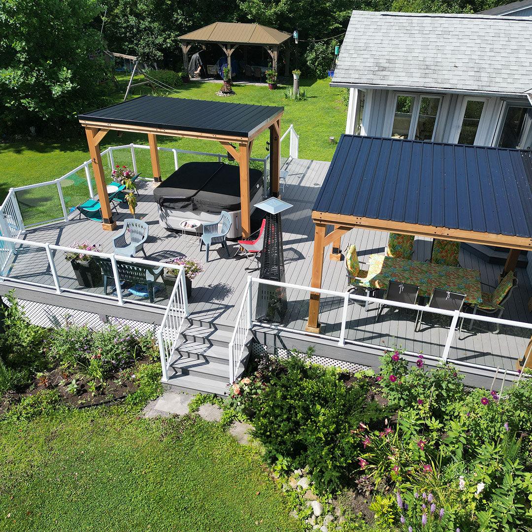 Aluminum Railing with Glass Panels - Deckify